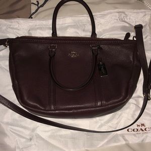 Coach dark maroon shoulder/crossbody